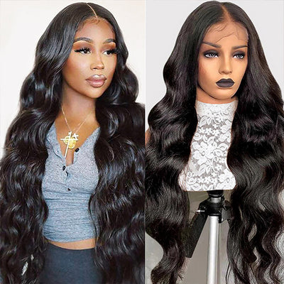 5x5 Lace Closure Wig Body Wave Human Hair Wigs Transparent Lace Wigs With Baby Hair