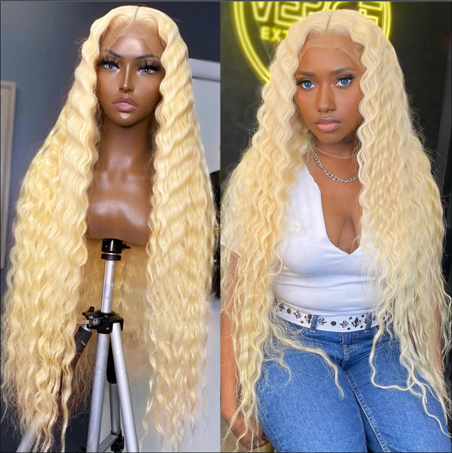 613 HD Lace 13x4 Frontal Wig Loose Deep Wave Wig Honey Blonde Lace Front Wig 180% Glueless Human Hair Wigs 30 Inch