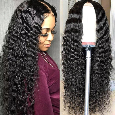 HD Lace Wig 4x4 Human Hair Wigs For Women Brazilian Hair Deep Wave 4x4 Lace Closure Wig 30 Inch
