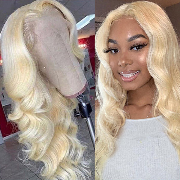 Honey Blonde Lace Wig 613 Body Wave Wig 13x1 Lace Front Wig T Part Remy Human Hair Wig