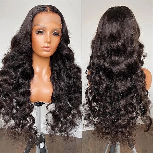 Hd Transparent Lace Wigs Body Wave Human Hair Preplucked 13x6 Lace Front Wig With Baby Hair