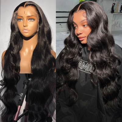 13x4 Undetectable Lace Frontal Wigs Brazilian Body Wave Human Hair Real HD Lace Wigs