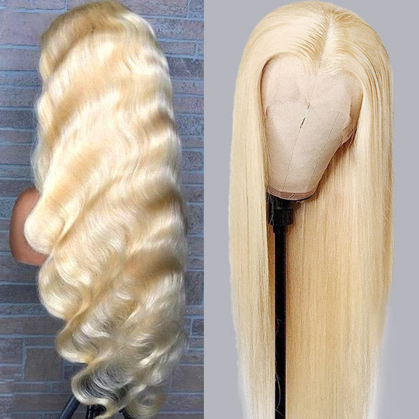 32 34 36 Inch 613 Blonde Lace Front Wig Honey Blonde Colored Remy Body Wave 13x4 HD Lace Frontal Wig Human Hair Wigs