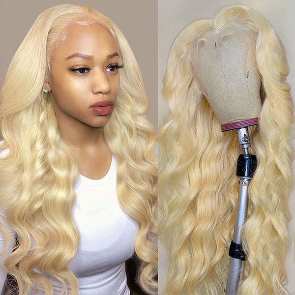 Honey Blonde Lace Wig 613 Body Wave Wig 13x1 Lace Front Wig T Part Remy Human Hair Wig