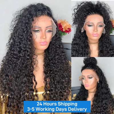 HD Lace Wig 4x4 Human Hair Wigs For Women Brazilian Hair Deep Wave 4x4 Lace Closure Wig 30 Inch