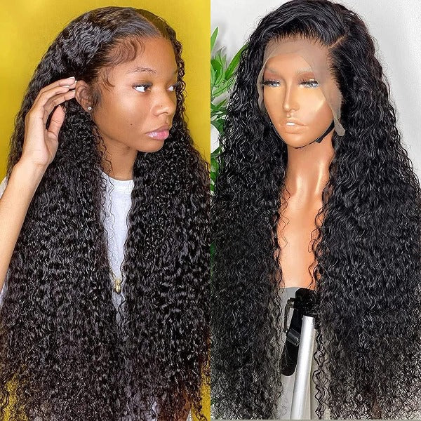 Full Lace Front Wig Water Wave Wet and Wavy 13x4 HD Lace Wigs Pre Plucked With Baby Hair 32 Inch