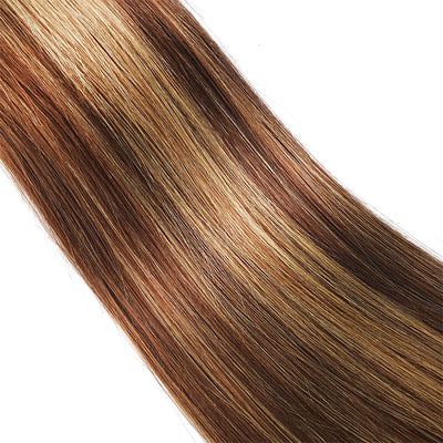 Highlight Straight Human Hair Bundles 4/27 Blonde Virgin Peruvian Hair 3 Bundles