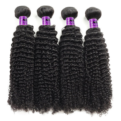 Indian Virgin Curly Hair Bundles 4Pcs Kinky Curly Wave Extensions