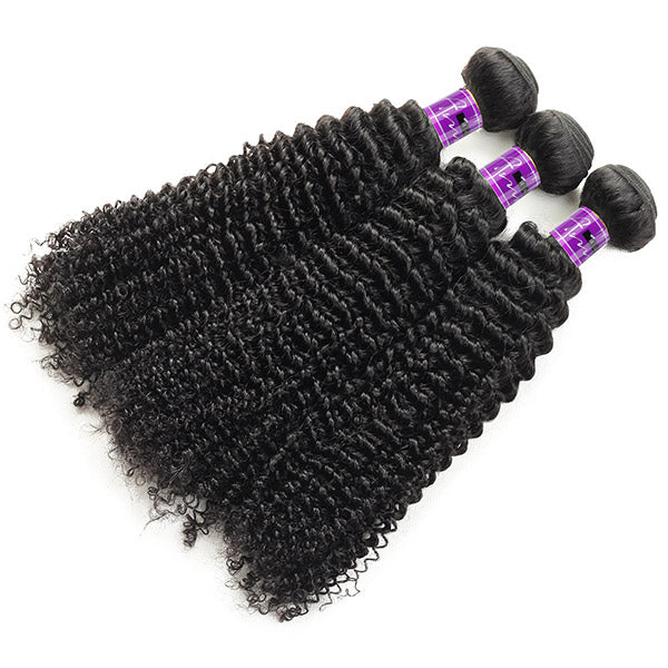 Curly Weave Human Hair Bundles With Closure Malaysian Curly Hair 4 Bundles With Transparent Lace Closure