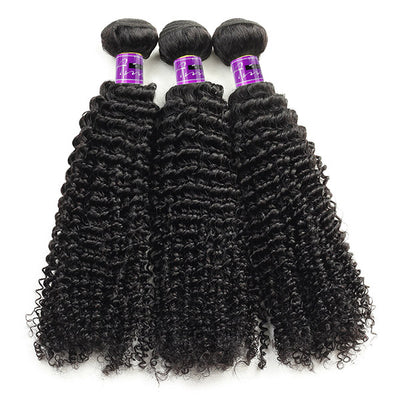 Brazilian Curly Wave Bundles With Frontal Deep Curly Hair 3 Bundles With 13x4 Ear To Ear Lace Frontal Closure