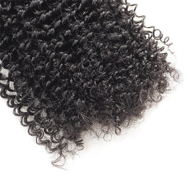 Deep Curly Bundles With Closure Indian Hair Curly 4 Bundles With Tranparent 4x4 Lace Clsoure