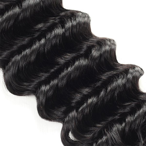Deep Wave Bundles 4 Pcs Brazilian Hair Weave Bundles Deep Curly Wave Weave Hair Extensions