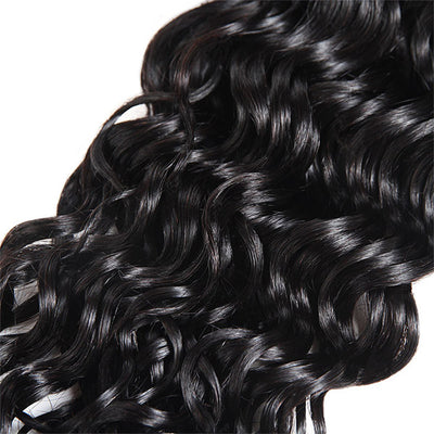 Brazilian Hair Weave Bundles Virgin Hair Water Wave Bundles With Closure 4 Bundles Deal