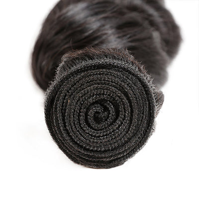 Loose Wave Human Hair 4 Bundles Indian Wavy Hair For Black Women
