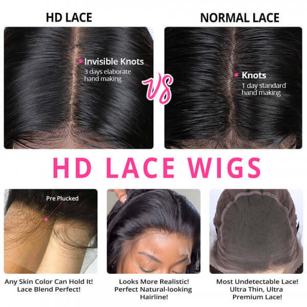 Undetectable Skin Melt HD Lace Front Wig Yaki Straight Human Hair Wig 13x4 Frontal Wig 32 Inch