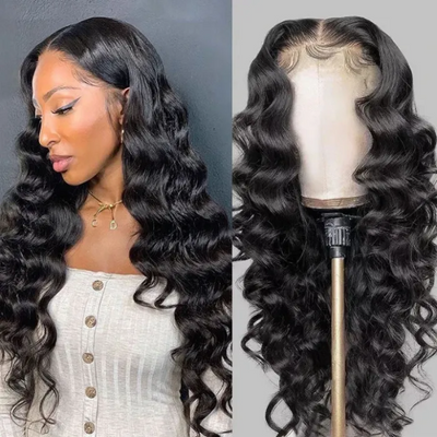 13x4 Undetectable HD Lace Front Wig 200% Density 32 inch Loose Wave Human Hair Wigs